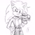Size: 1280x1280 | Tagged: safe, artist:slow_footed8, sonic the hedgehog, hedgehog, clothes, fully clothed, greyscale, looking at viewer, male, monochrome, simple background, sketch, smile, solo, standing, white background