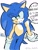 Size: 768x1024 | Tagged: safe, artist:slow_footed8, sonic the hedgehog, 2025, dialogue, japanese text, looking at viewer, simple background, solo, speech bubble, white background