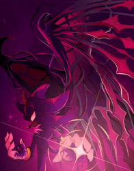Size: 1726x2196 | Tagged: safe, artist:justashedd, shadow the hedgehog, hedgehog, sonic x shadow generations, 2025, doom shadow, hand eye, looking at something, shine, solo, sparkles, standing