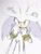 Size: 768x1024 | Tagged: safe, artist:slow_footed8, silver the hedgehog, 2025, front view, looking at viewer, mouth open, simple background, solo, white background