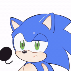 Size: 1280x1280 | Tagged: safe, artist:neku_646611, sonic the hedgehog, 2025, animated, simple background, solo, webm, white background