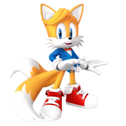 Size: 2500x2500 | Tagged: safe, artist:nibroc-rock, miles "tails" prower, fox, 3d, alternate hairstyle, bowtie, new years, shoes, simple background, smile, smiling at viewer, sneakers, solo, standing, suit, transparent background