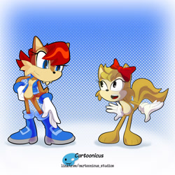 Size: 3000x3000 | Tagged: safe, sally acorn, chipmunk, squirrel, archie, cartoonicus, comics, fleetway, princess sally, princess sally acorn, redesign, tomboy