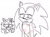 Size: 1287x950 | Tagged: safe, artist:ilovetails, artist:insaneaboutthislittlefox, miles "tails" prower, sonic the hedgehog, 2025, bite mark, cute, duo, eyes closed, fingers together, gay, lidded eyes, line art, looking at viewer, monochrome, one fang, shipping, simple background, smile, sonic x tails, sweatdrop, tailabetes, white background