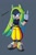 Size: 750x1150 | Tagged: safe, artist:amipiyoart, surge the tenrec, 2022, devil horns (gesture), grey background, hair down, hand on hip, lipstick, looking at viewer, simple background, smile, solo, standing