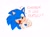 Size: 1790x1313 | Tagged: safe, artist:popsizzy, sonic the hedgehog, hedgehog, sonic the hedgehog 3 (film), 2025, blushing, bust, cute, dialogue, english text, heart, heart hands, male, mouth open, positivity, signature, simple background, solo, sonabetes, white background, wink