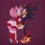 Size: 2100x2100 | Tagged: safe, artist:captainmolasses, amy rose, shadow the hedgehog, duo, purple background, shadamy, shipping, simple background, straight