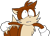 Size: 967x700 | Tagged: safe, artist:shiyamasaleem, miles "tails" prower, adventures of sonic the hedgehog, 2025, clenched teeth, color edit, edit, flat colors, gender swap, looking up, simple background, solo, transparent background