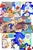 Size: 3000x4578 | Tagged: safe, artist:drawloverlala, amy rose, cream the rabbit, knuckles the echidna, miles "tails" prower, sally acorn, sonic the hedgehog, vanilla the rabbit, chipmunk, echidna, fox, hedgehog, hybrid, rabbit, comic:sonic world travel, green hill zone, angel island, au:sonic world travel, blanket, blue power pattern, cyan power pattern, flashback, kitsune, picnic, pink power pattern, red power pattern, ring, sandwich, yellow power pattern