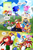 Size: 3000x4578 | Tagged: safe, artist:drawloverlala, amy rose, buzz bomber, caterkiller, coconuts, knuckles the echidna, miles "tails" prower, moto bug, robotnik, sally acorn, sonic the hedgehog, chipmunk, echidna, fox, hedgehog, human, hybrid, comic:sonic world travel, angel island, aquis, au:sonic world travel, badnik, bat brain, blue power pattern, cyan power pattern, eggmobile, fight, gray power pattern, kitsune, piko piko hammer, pink power pattern, red power pattern, robot, yellow power pattern