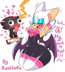 Size: 1861x2048 | Tagged: suggestive, artist:koshata1, rouge the bat, shadow the hedgehog