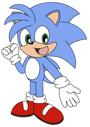 Size: 1692x2361 | Tagged: safe, artist:ragingfurry, oc, oc:monty the hedgehog, hedgehog, 2024, child, clenched fist, flat colors, looking at viewer, mouth open, oc only, simple background, smile, solo, standing, transparent background