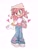 Size: 1551x2048 | Tagged: safe, artist:zoruniii, amy rose, hedgehog, 2025, amybetes, bag, beanie, belt, blushing, charm, clothes, crop top, cute, female, fully clothed, hair pin, handbag, hat, heart, jeans, looking at viewer, mouth open, smile, solo, standing
