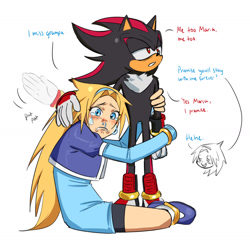 Size: 1279x1247 | Tagged: safe, artist:hanibananeez, maria robotnik, shadow the hedgehog