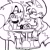 Size: 2048x2048 | Tagged: dead source, safe, artist:splatanastampurr, kit the fennec, miles "tails" prower, 2025, blushing, chair, cute, date, dialogue, duo, english text, gay, heart, kit x tails, kitabetes, lidded eyes, line art, looking offscreen, monochrome, mouth open, shipping, simple background, sitting, smile, table, tailabetes, white background