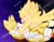 Size: 2048x1582 | Tagged: safe, artist:nonsafegay, miles "tails" prower, sonic the hedgehog, super sonic, 2025, abstract background, age difference, blushing, cute, duo, eyes closed, falling, gay, hands on another's face, mouth open, shipping, shooting star, smile, sonic x tails, sparkles, star (sky), super form, valentine's day