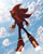 Size: 1280x1600 | Tagged: safe, artist:azizdraws, shadow the hedgehog, abstract background, clouds, flying, from behind, solo