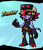 Size: 734x849 | Tagged: safe, artist:sirdusterbuster, oc, oc:zester the zeti, zeti, 2025, abstract background, character name, claws, goggles, hat, male, oc only, smile, solo, standing