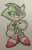 Size: 649x1024 | Tagged: safe, artist:pickle, oc, oc:ashura the hedgehog, hedgehog, 2017, crop top, eyelashes, heels, lidded eyes, looking at viewer, oc only, pointing, smile, solo, traditional media
