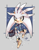 Size: 828x1075 | Tagged: safe, artist:cherrychart, silver the hedgehog, hedgehog, bag, grey fur, jacket, male, shoes, socks, solo, sweater, tie, yellow eyes