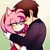 Size: 512x512 | Tagged: safe, ai art, amy rose, chris thorndyke, hedgehog, human, chrisamy, cute, hugging, human male, shipping, straight