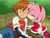 Size: 640x480 | Tagged: safe, amy rose, chris thorndyke, hedgehog, human, chrisamy, clothes, dress, edited screencap, female, human male, kiss, kiss on cheek, screencap, shipping, sonic x, straight