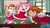 Size: 1280x720 | Tagged: safe, amy rose, chris thorndyke, vanilla the rabbit, hedgehog, human, angry, clothes, concerned, dress, female, gasping, human male, low res, pointing, screencap, sonic x