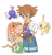 Size: 593x612 | Tagged: safe, artist:sonicbarbie, chris thorndyke, tikal, chao, echidna, human, blushing, chrisabetes, cute, duo focus, female, flat colors, group, happy, hugging, male, sketch, tikalbetes, white background