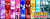 Size: 1453x550 | Tagged: safe, artist:danidt, amy rose, blaze the cat, knuckles the echidna, miles "tails" prower, rouge the bat, shadow the hedgehog, silver the hedgehog, sonic the hedgehog, tangle the lemur, whisper the wolf, 3d, group, mmd