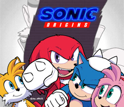 Size: 965x828 | Tagged: safe, artist:jame5rheneaz, amy rose, knuckles the echidna, miles "tails" prower, sonic the hedgehog
