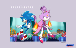 Size: 1280x800 | Tagged: safe, artist:jame5rheneaz, blaze the cat, sonic the hedgehog