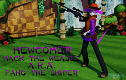 Size: 1123x712 | Tagged: safe, artist:petite-neko-kitsune, nack the weasel, human, humanized, mmd