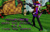 Size: 1123x712 | Tagged: safe, artist:petite-neko-kitsune, nack the weasel, human, green hill zone, 3d, abstract background, humanized, mmd, partially humanized, solo