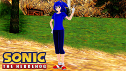Size: 1192x670 | Tagged: safe, artist:nerey006, sonic the hedgehog, human, humanized, mmd
