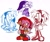 Size: 1739x1462 | Tagged: safe, artist:pagonmoon, amy rose, knuckles the echidna, echidna, duo, female, male, species swap