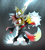 Size: 3000x3300 | Tagged: safe, artist:fartist2020, fiona fox, miles "tails" prower, fox, duo, lightning
