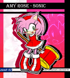 Size: 848x942 | Tagged: safe, artist:zeed_02, amy rose
