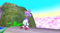 Size: 1366x768 | Tagged: safe, artist:undeadponysoldier, blaze the cat, sonic adventure 2, 3d, chao garden, female, garry's mod, gmod, hero chao garden, solo