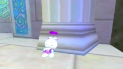 Size: 1366x768 | Tagged: safe, artist:undeadponysoldier, chao, sonic adventure 2, chao garden, chaobetes, cute, hero chao, hero chao garden, sleeping, solo