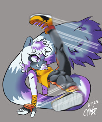 Size: 1066x1275 | Tagged: safe, artist:bluwails, tangle the lemur, lemur, breakdancing, female, solo