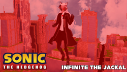 Size: 1192x670 | Tagged: safe, artist:nerey006, infinite the jackal, human, humanized, mmd