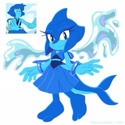 Size: 2048x2048 | Tagged: safe, artist:kanayanga, dolphin, lapis lazuli, mobianified