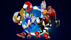 Size: 640x360 | Tagged: safe, artist:bunglescrungle, knuckles the echidna, miles "tails" prower, robotnik, rouge the bat, shadow the hedgehog, sonic the hedgehog, mmd