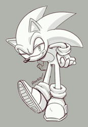 Size: 390x563 | Tagged: safe, artist:scourgefrontier, sonic the hedgehog, hedgehog, gloves, male, shoes