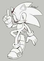 Size: 458x629 | Tagged: safe, artist:scourgefrontier, sonic the hedgehog, hedgehog, gloves, male, shoes