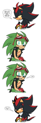 Size: 755x2242 | Tagged: safe, artist:scourgefrontier, scourge the hedgehog, shadow the hedgehog