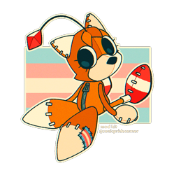 Size: 997x1000 | Tagged: safe, artist:sonicpridecorner, tails doll, cute, looking back, outline, signature, simple background, sitting, solo, trans pride, transgender, transparent background