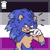 Size: 600x600 | Tagged: safe, artist:graves-yard, sonic the hedgehog, asexual, asexual pride, finger under nose, icon, looking at viewer, pride, pride flag, pride flag background, smile, solo