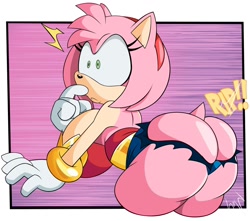 Size: 1200x1059 | Tagged: suggestive, artist:grimphantom, amy rose, big breasts, thick thighs, wide hips