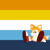 Size: 881x881 | Tagged: safe, artist:donelywell, miles "tails" prower, 2024, aro ace pride, aromantic, asexual, cute, flag, icon, lineless, looking offscreen, no mouth, pride, pride flag, pride flag background, sitting, solo, tailabetes